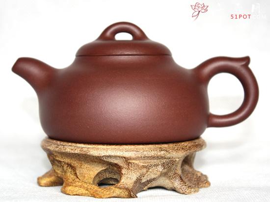 紫砂壶图片:底槽青 石趣壶 - 美壶网
