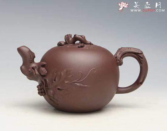 紫砂壶图片：松鼠葡萄 - 美壶网