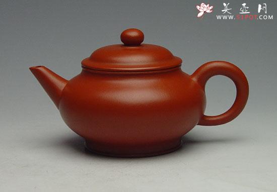 紫砂壶图片：朱泥潘壶 - 美壶网