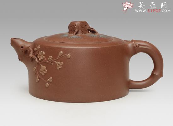 紫砂壶图片:松竹梅 - 美壶网