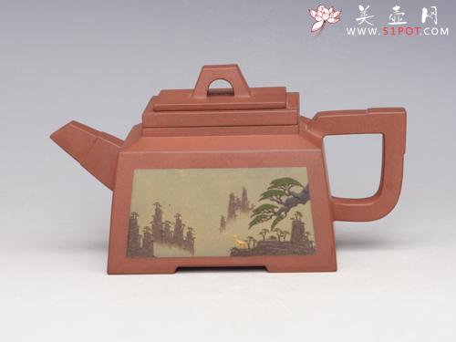 紫砂壶图片：四方抽盖 - 美壶网