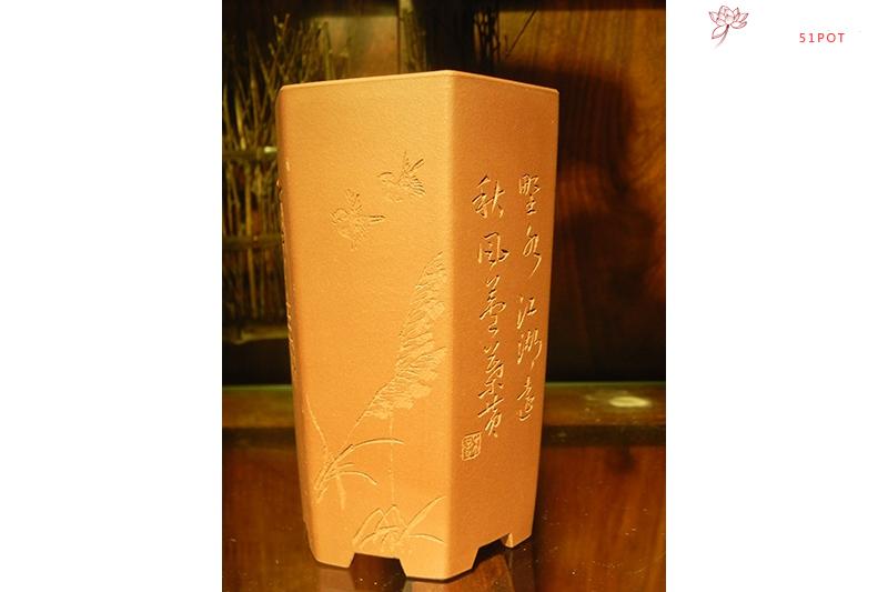 紫砂壶图片：六方花盆 - 美壶网