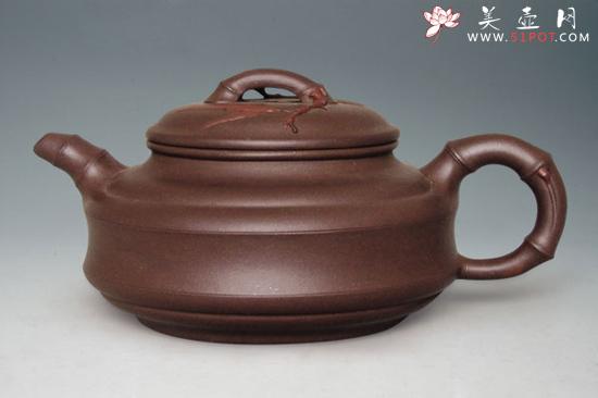 紫砂壶图片：双线竹鼓 - 美壶网