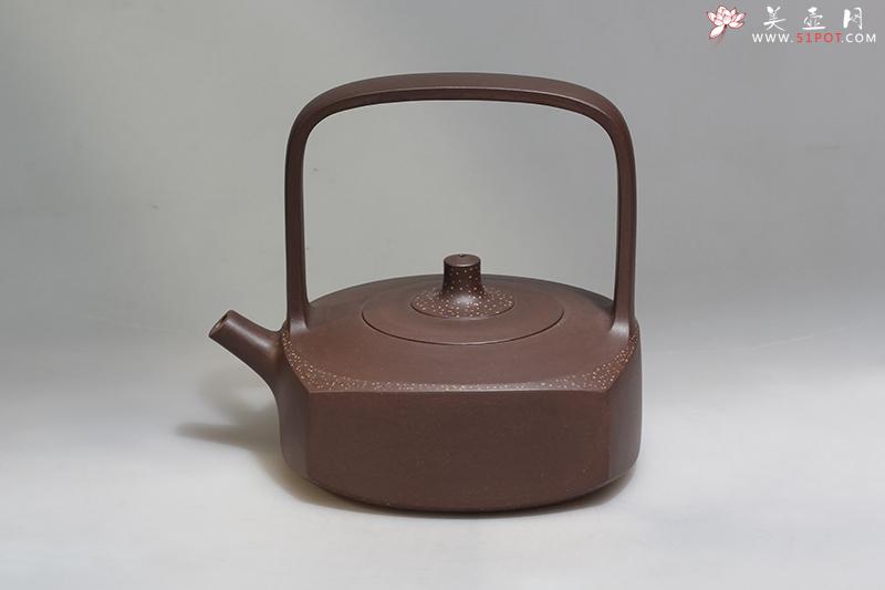 紫砂壶图片：紫玉金砂提梁 - 美壶网