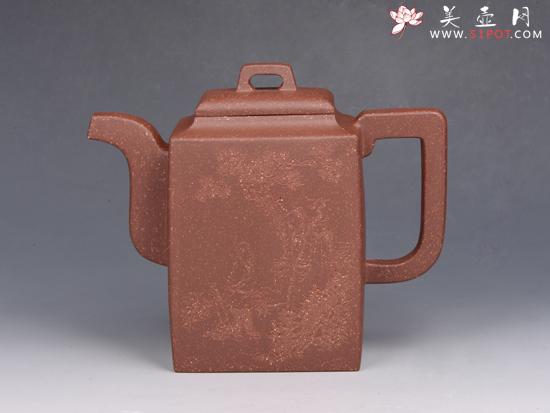 紫砂壶图片：方砖壶 - 美壶网