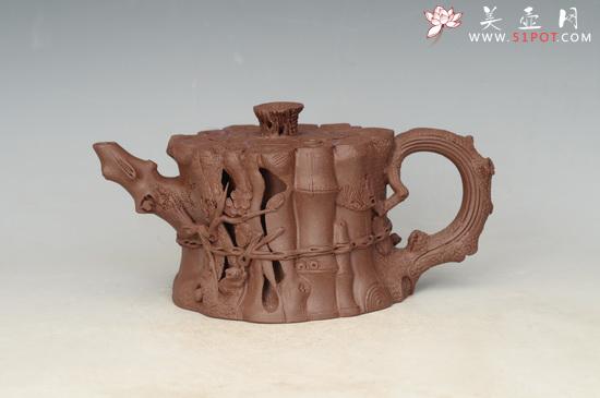紫砂壶图片：束柴三友 - 美壶网