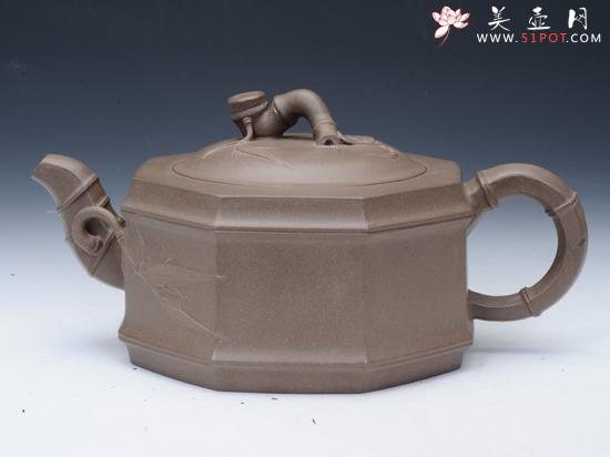 紫砂壶图片：八方劲竹 - 美壶网