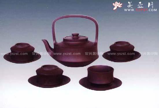 紫砂壶图片：提壁套具 - 美壶网