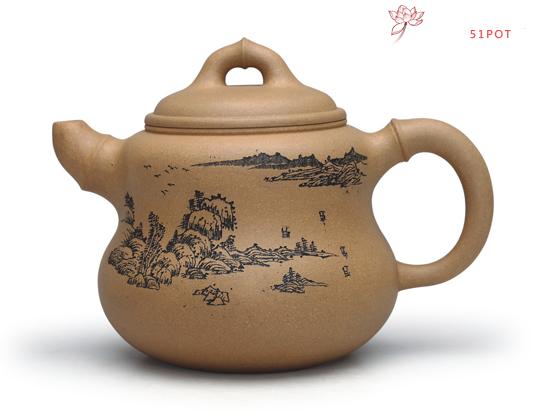 紫砂壶图片：葫芦竹 - 美壶网