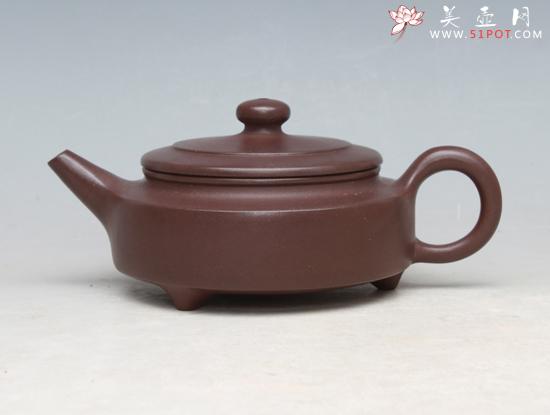 紫砂壶图片：扁壶 - 美壶网