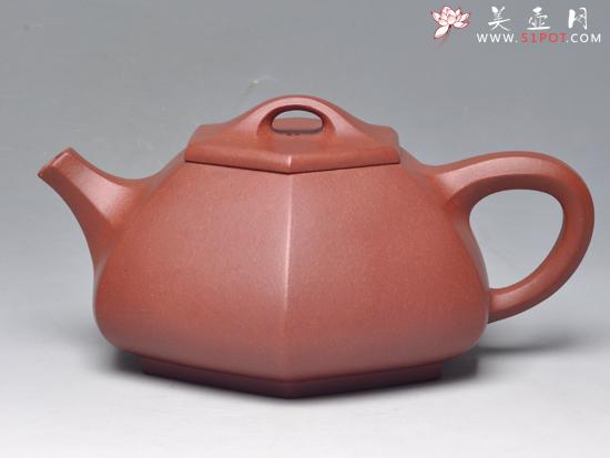 紫砂壶图片：六方石瓢（底槽青）... - 美壶网
