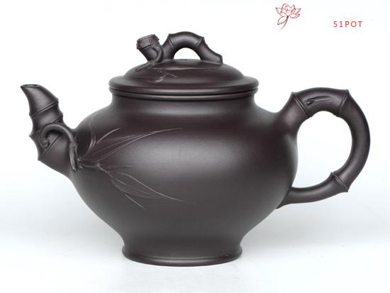 紫砂壶图片：笑樱竹节 - 美壶网