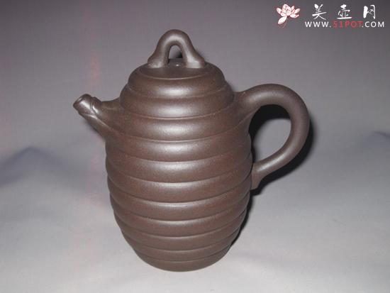 紫砂壶图片：锣丝壶  250CC - 美壶网
