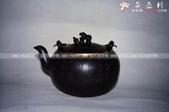 紫砂壶图片：顶狮园珠 - 美壶网