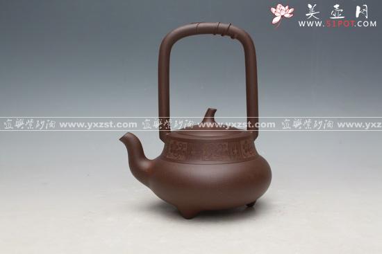 紫砂壶图片：北瓜提梁 - 美壶网