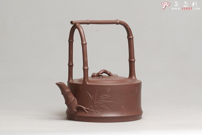 紫砂壶图片：斑竹提梁 - 美壶网