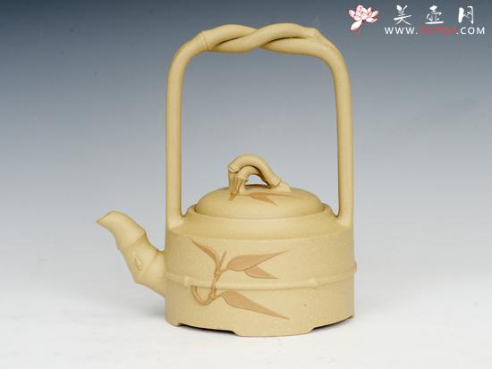 紫砂壶图片：千竹提梁 - 美壶网