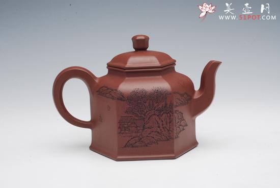 紫砂壶图片：六方金钟 - 美壶网