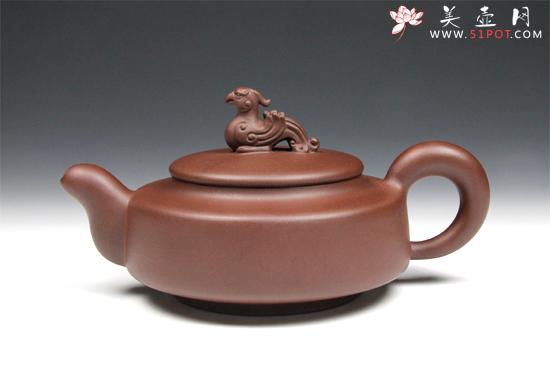 紫砂壶图片：【凤之韵】500cc 黄龙山原矿紫泥 - 美壶网