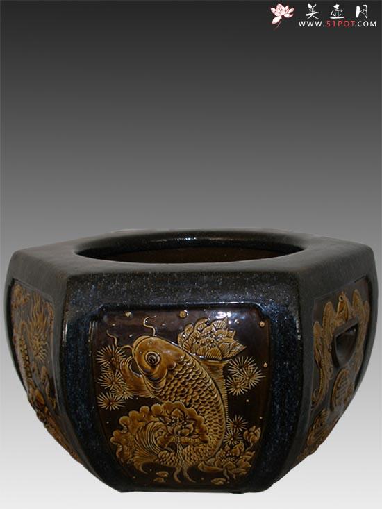 紫砂壶图片：六方吉祥如意钵 - 美壶网