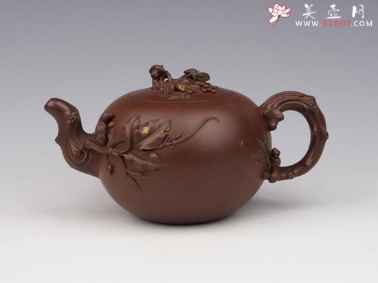 紫砂壶图片：松鼠葡萄 - 美壶网
