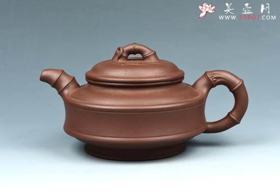 紫砂壶图片：双线竹鼓 - 美壶网