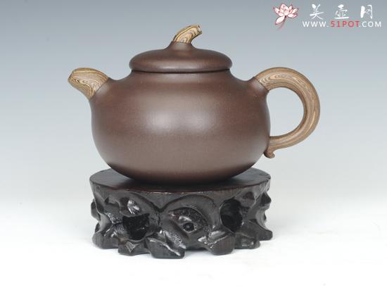 紫砂壶图片：绞泥茄段 - 美壶网