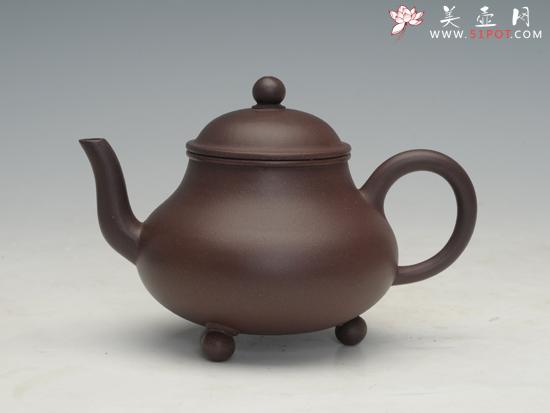 紫砂壶图片：三脚思亭 - 美壶网