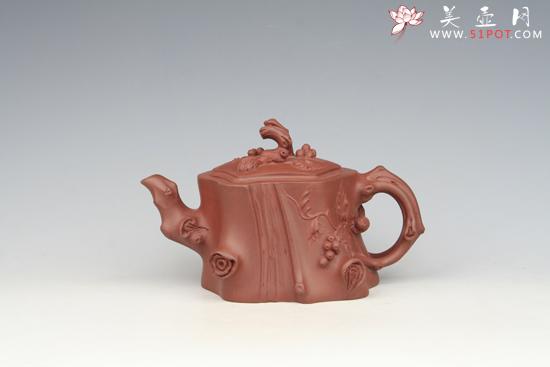 紫砂壶图片：松鼠葡萄桩 - 美壶网