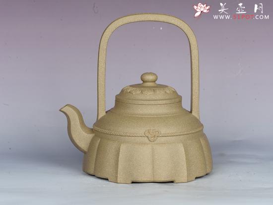 紫砂壶图片:裙花提梁 - 美壶网