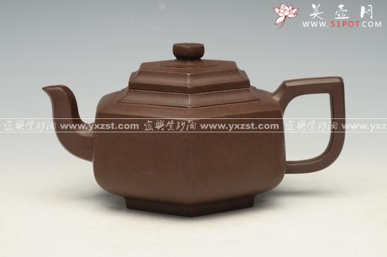 紫砂壶图片：六方雪华 - 美壶网
