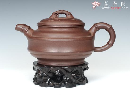 紫砂壶图片：双线竹鼓 - 美壶网