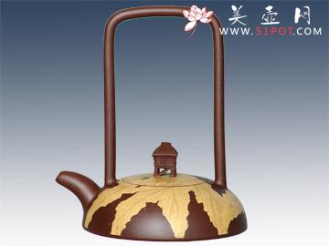 紫砂壶图片：南国秋韵贴泥 - 美壶网