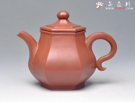 紫砂壶图片：曲水兰亭 拼紫泥 220cc - 美壶网