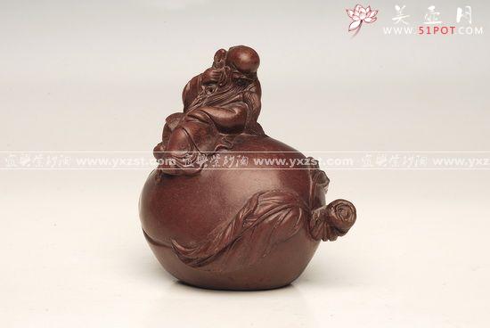 紫砂壶图片：寿桃寿星 - 美壶网