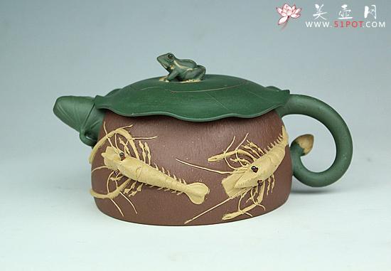 紫砂壶图片:荷塘情趣 - 美壶网