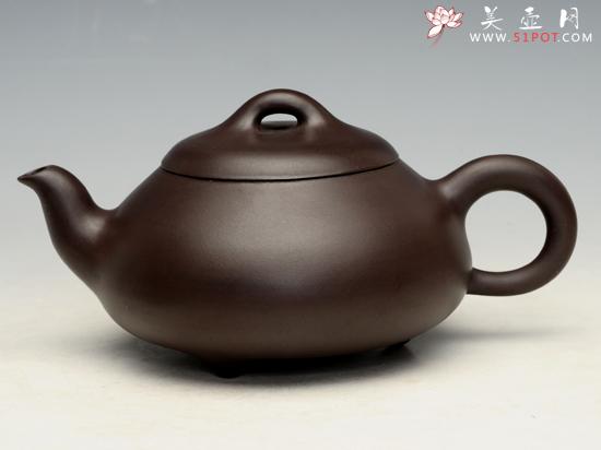 紫砂壶图片:石瓢(高黑) - 美壶网