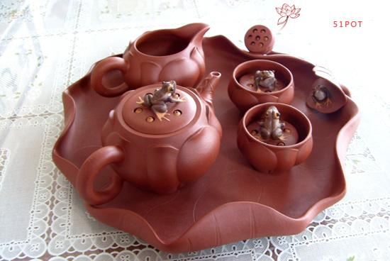 紫砂壶图片：蛙之家套壶 - 美壶网