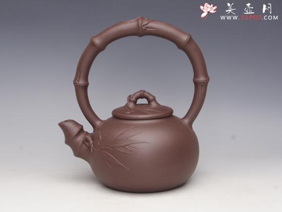 紫砂壶图片：竹节提梁 - 美壶网