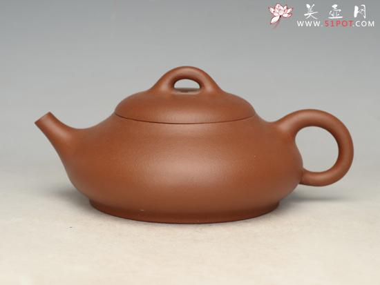 紫砂壶图片：平底石瓢 - 美壶网