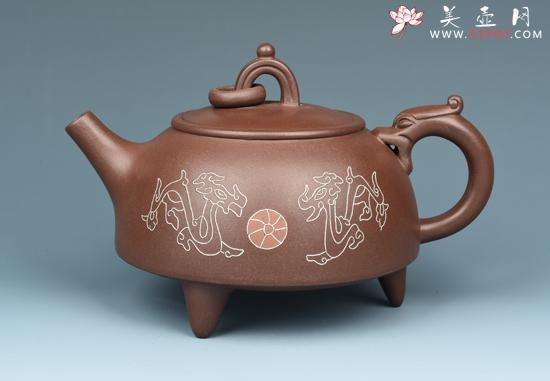 紫砂壶图片：双龙戏珠 - 美壶网