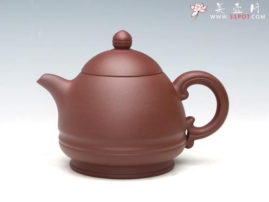 紫砂壶图片：玉笠（紫泥）400ML - 美壶网