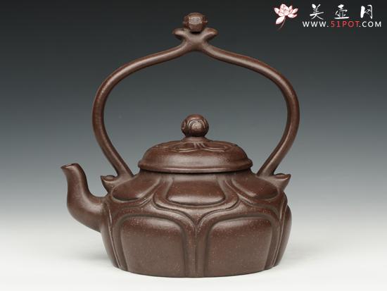 紫砂壶图片：葵花提梁 - 美壶网