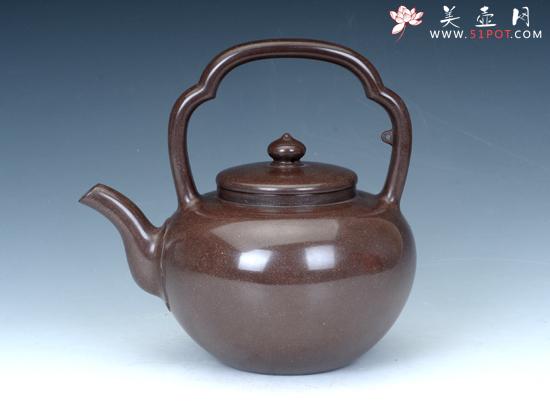 紫砂壶图片：吴经提梁 - 美壶网