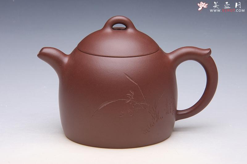 紫砂壶图片：秦权之（何家英书画，一粟刻） - 美壶网