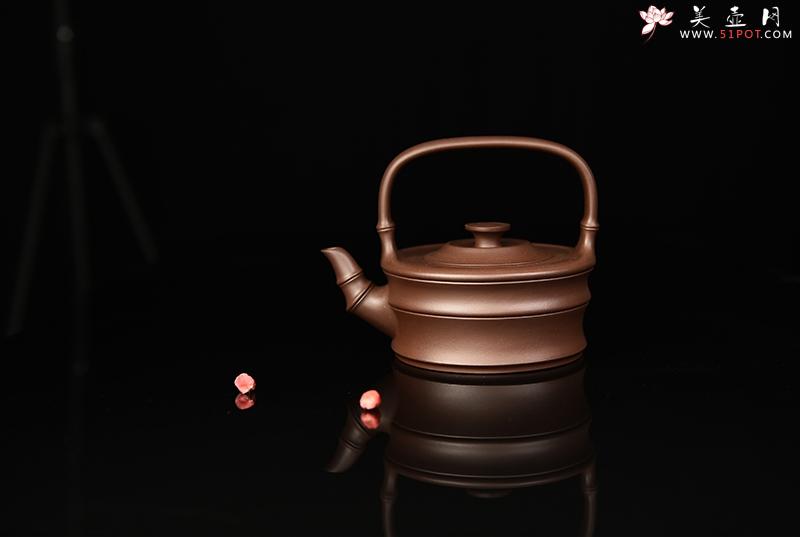 紫砂壶图片：扁竹提梁 - 美壶网