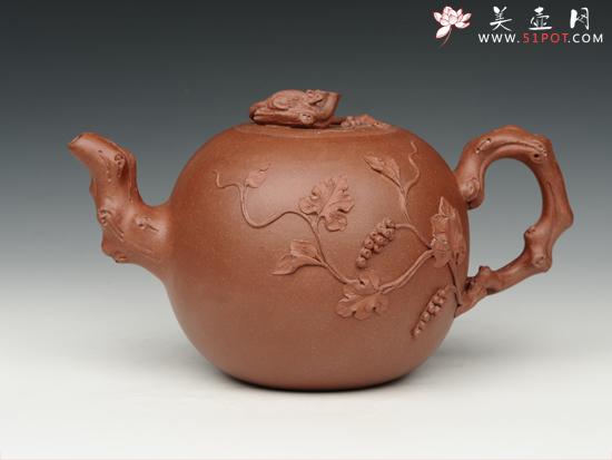 紫砂壶图片：松鼠葡萄 - 美壶网