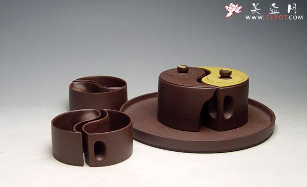 紫砂壶图片：阴阳太极套具 - 美壶网