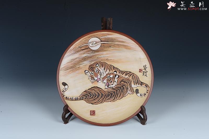 紫砂壶图片：紫砂艺术盘 - 美壶网