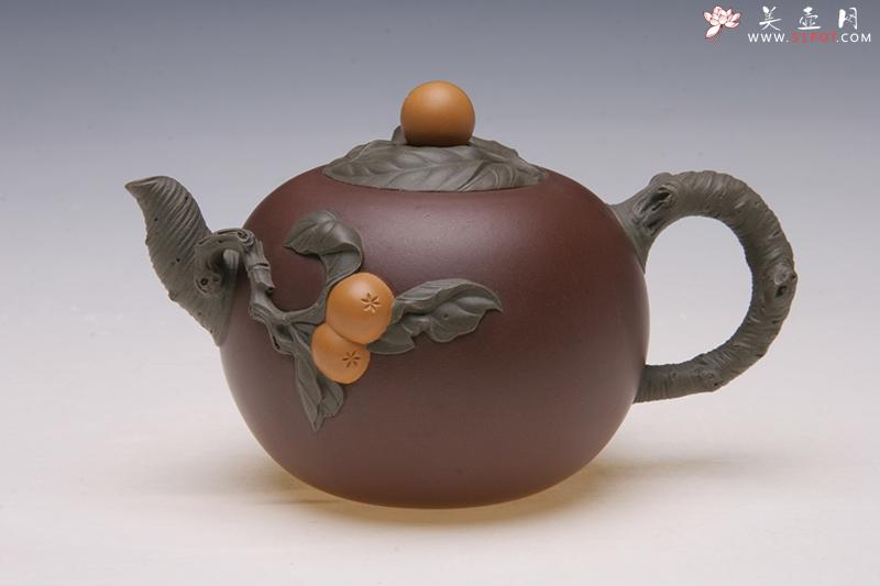 紫砂壶图片：巧色枇杷壶 - 美壶网